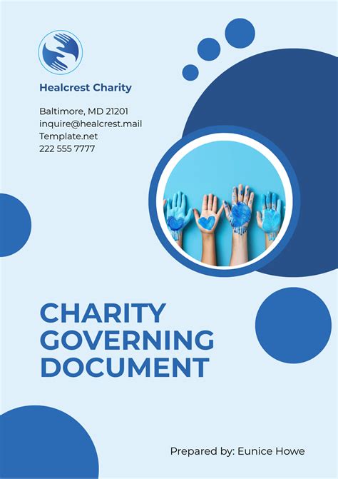 charity governing document template uk.
